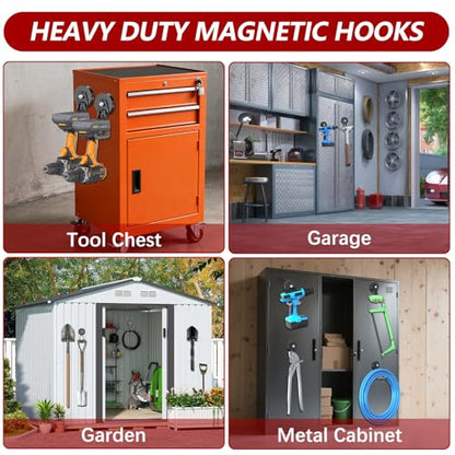 Heavy Duty Magnetic Hooks (4 Count)