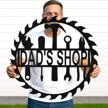 Custom Garage Workshop Metal Sign Personalized Tool Name Wall Art for Car Truck Mechanic Shop Decor Durable Steel Sign for Dad Husband Men’s Auto Workspace or Fence