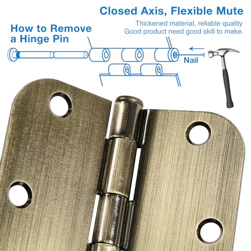 Rounded Door Hinges 3.5" X 3 1 (30 Count)