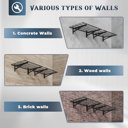 2 Pack Wall Mounted Garage Shelving