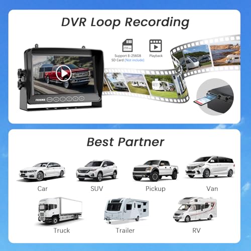 Dual Magnetic Solar Wireless Backup Camera (2 Count)