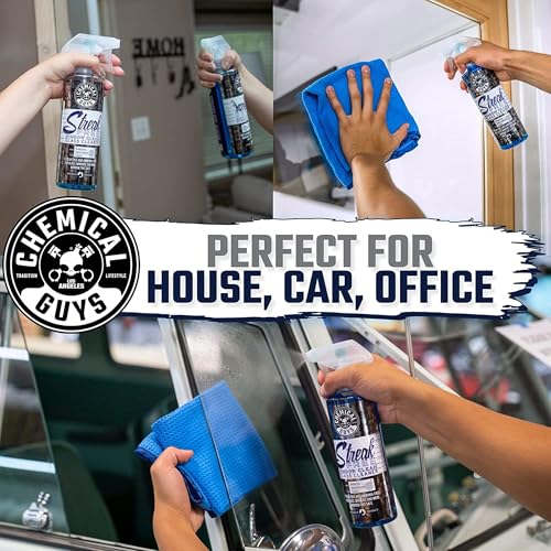 Streak Free Window Clean Auto Glass Cleaner Bundle with Waffle Weave Microfiber Towel