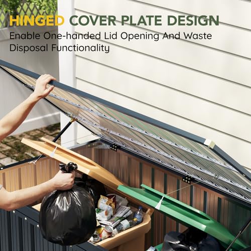 6 x 3 FT Trash Can Storage Shed with Lift