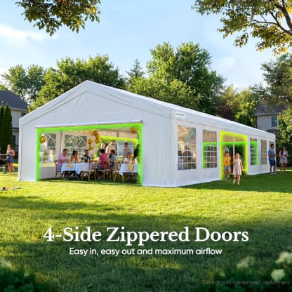 20x50 Heavy Duty Party Tent Outdoor Canopy with Church Windows