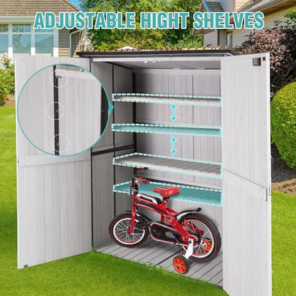 Outdoor Storage Cabinet with Adjustable Shelves