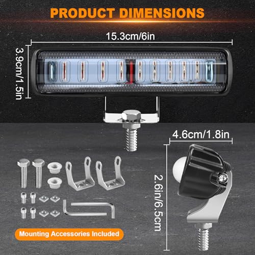 LED Yellow Spot Forklift Safety Light with Adjustable Bracket (2 Count)