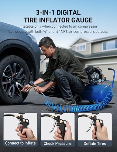 Digital Tire Pressure Gauge with Inflator 3