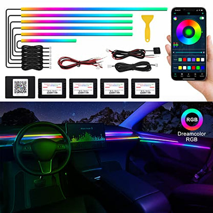 Acrylic Interior Car LED Strip Light with Wireless APP