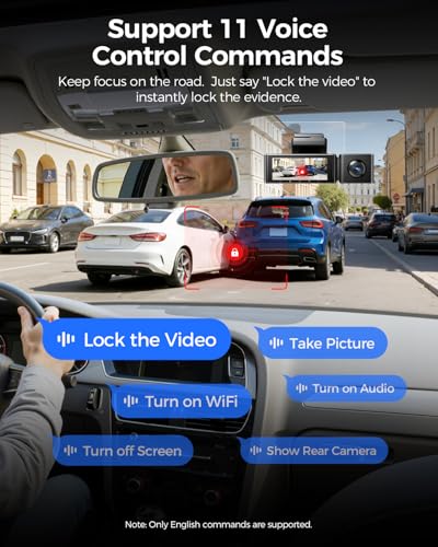 3 Channel Dash Cam Front and Rear Inside