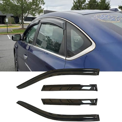 Window Visors Dark Smoke Rain Guards for 2013