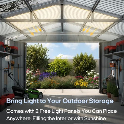 Metal Garage 13x20 FT with Skylight