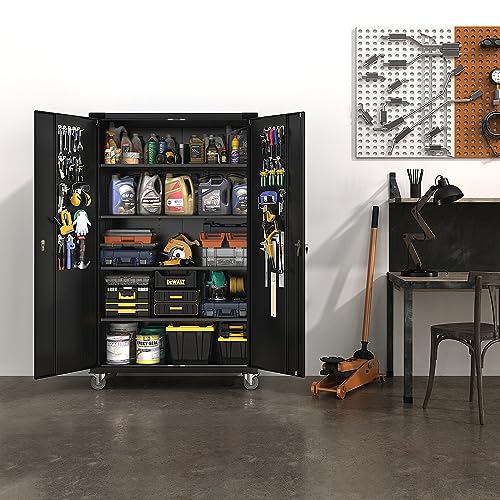Upgraded Wide & Deep Garage Storage Cabinet