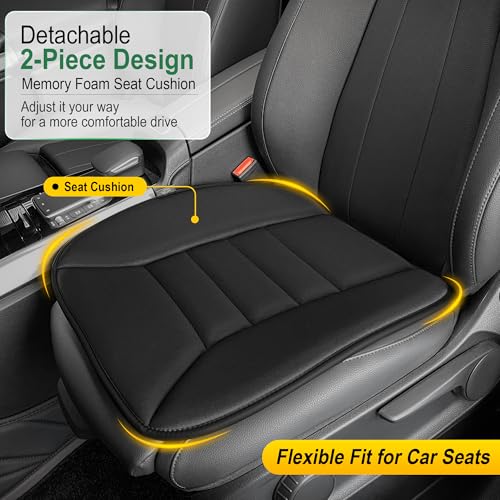 3 Piece Memory Foam Car Seat Cushion Set for Driving Comfort (3 Count)