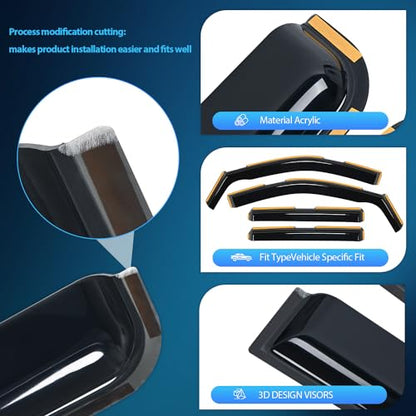 in Channel Rain Guards for Silverado
