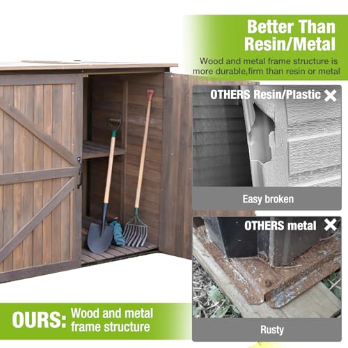 Weatherproof Outdoor Trash Can Shed
