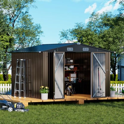 Shed Outdoor Storage Shed Metal (2 Count)