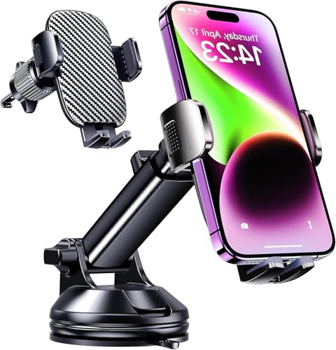 Dash Mounted Holders Phone Holders for Your Car Phone Mount for Car Dashboard Windshield Air Vent Universal Desk Mounts Hands Free Automobile Cell Phone Holder Fit for iPhone Smartphone