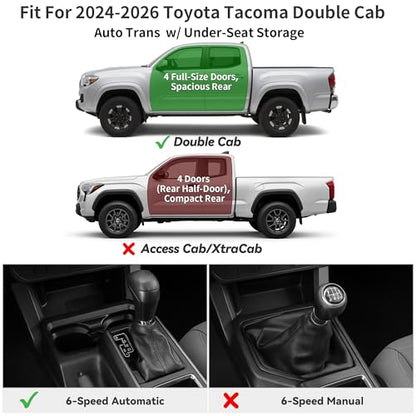Floor Mats for Toyota Tacoma 2024 2025 2026 Double Cab Automatic