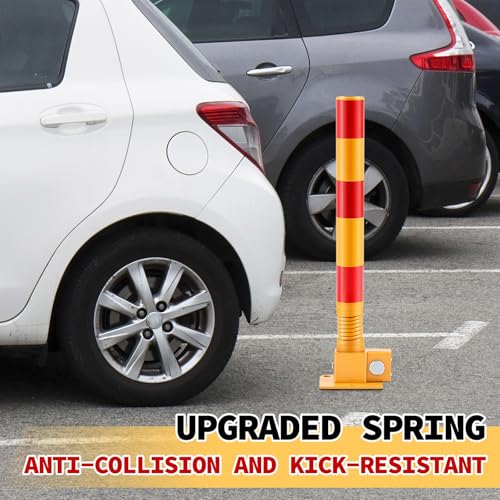 2 Pcs Spring Parking Post Barrier (2 Count)