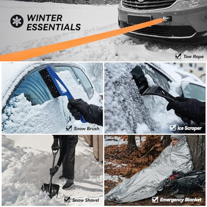 Car Emergency Kit with Portable Air Compressor