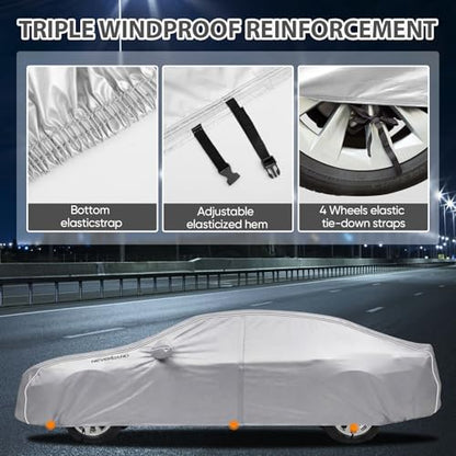 Sedan Car Cover Waterproof Heavy Duty Full Car Cover 175