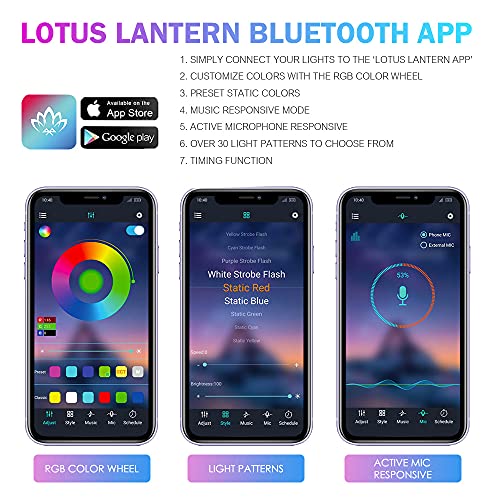 8Pcs Car RGB LED Strip Lights (4 Count)