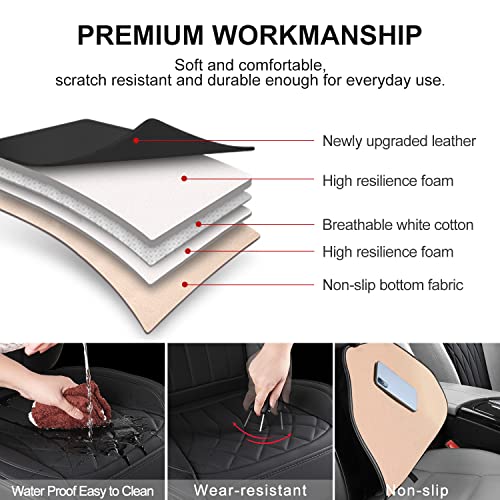 2 Pack Waterproof Front Car Seat Covers for Car Truck SUV Black (2 Count)