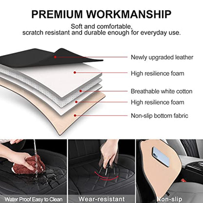 2 Pack Waterproof Front Car Seat Covers for Car Truck SUV Black (2 Count)