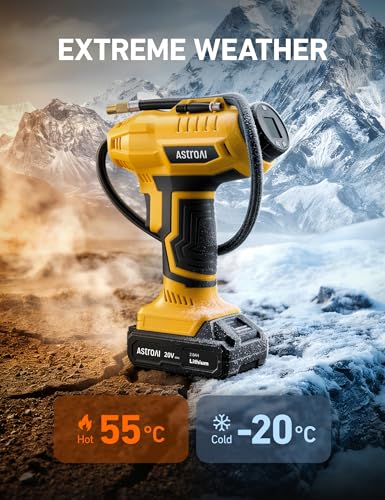 Cordless Tire Inflator Portable Air Compressor 160PSI 12VDC Battery