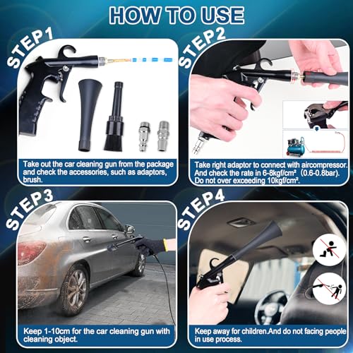 Car Cleaning Gun Detailing Interior Dryer Air Blow Gun