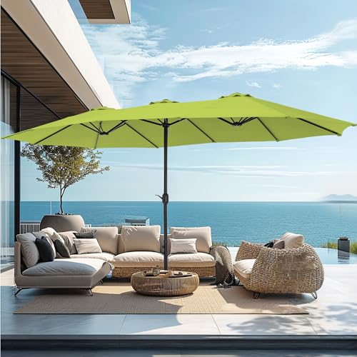 15ft Large Outdoor Patio Umbrella with Base Included
