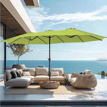 15ft Large Outdoor Patio Umbrella with Base Included