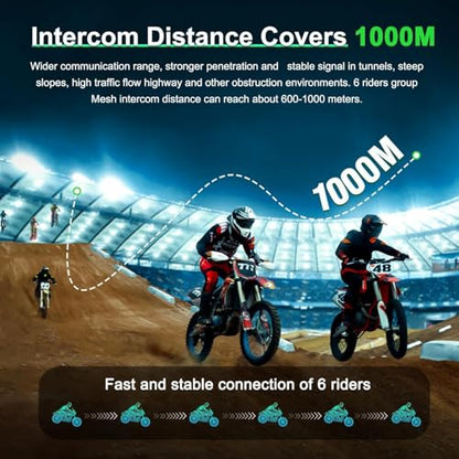 Mesh 3.0 Motorcycle Bluetooth Headset (2 Count)