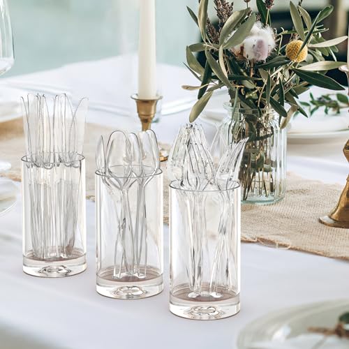 360 Count Extra Heavy Duty Clear Plastic Forks Disposable