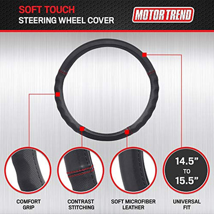 Faux Leather Steering Wheel Cover