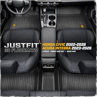 JustFit™ 3D Custom Fit Floor Mats for Honda Civic 2022