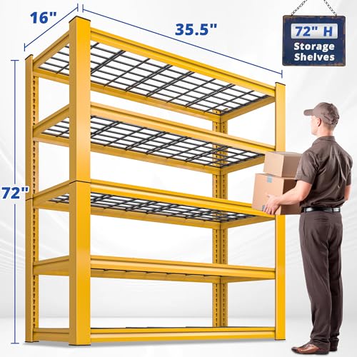 Orange Garage Shelving Adjustable 3010LBS Heavy Duty Storage Shelves