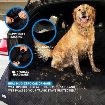 Bulldogology SUV Cargo Liner for Dogs 55"x82" Heavy Duty Complete Pet Trunk Cargo Cover Area