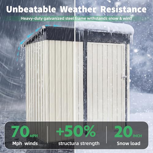 3' x 5' Outdoor Metal Storage Shed