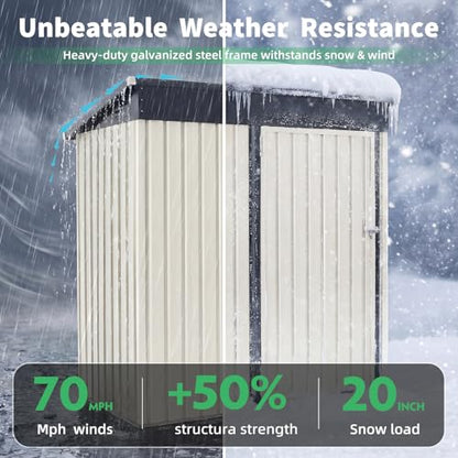 3' x 5' Outdoor Metal Storage Shed