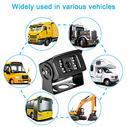 Bus Truck Vehicle Backup Cameras Wide View Angle cab cam Rearview Reverse Waterproof Night Vision 4 PIN Cam for Travel Trailer