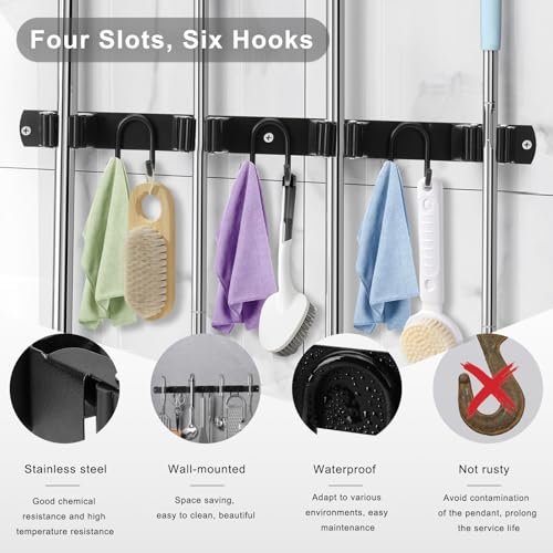 Broom Holder Wall Mount