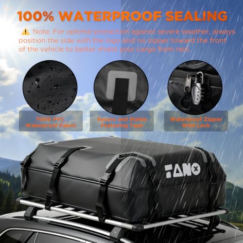 Car Roof Bag 21 Cubic Feet Rooftop Cargo Carrier