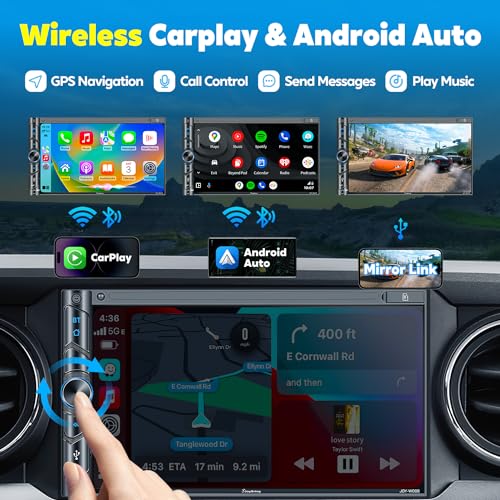 Upgrade Wireless Double Din Car Stereo with Carplay