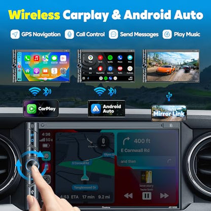 Upgrade Wireless Double Din Car Stereo with Carplay