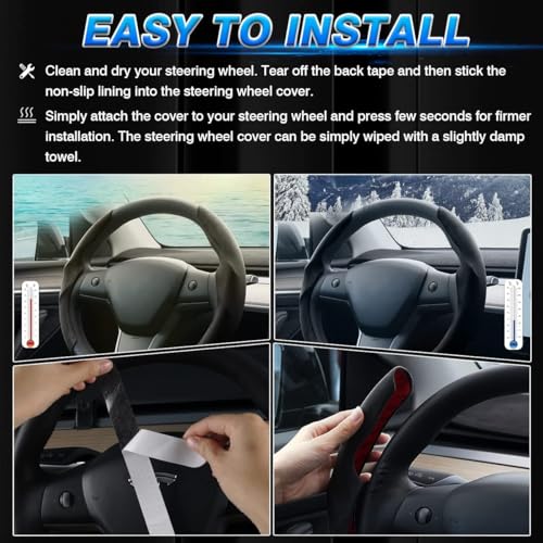 Custom Fit for Tesla Steering Wheel Cover