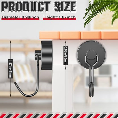 60 LB+ Magnetic Hooks (12 Count)