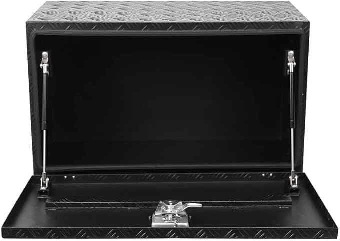 30 Inch Heavy Duty Aluminum Tool Box - Waterproof Square Truck Storage Organizer Chest for Pickup Truck Bed, RV Trailer - T-Handle Lock and Keys Included 30"(W) x 17"(D) x 18"(H)
