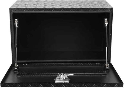 30 Inch Heavy Duty Aluminum Tool Box - Waterproof Square Truck Storage Organizer Chest for Pickup Truck Bed, RV Trailer - T-Handle Lock and Keys Included 30"(W) x 17"(D) x 18"(H)