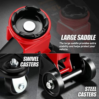 1.5 Ton Car Floor Jack Low Profile Hydraulic Trolley Service